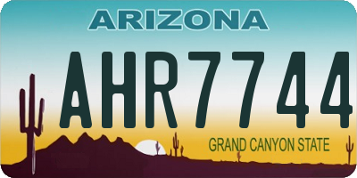AZ license plate AHR7744