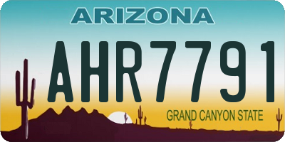 AZ license plate AHR7791