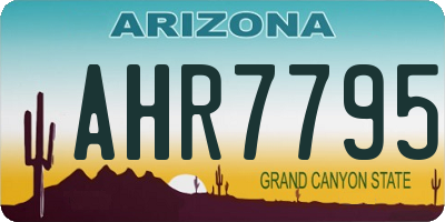AZ license plate AHR7795