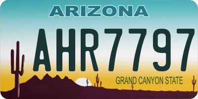 AZ license plate AHR7797