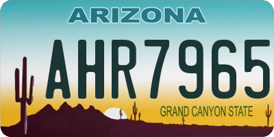 AZ license plate AHR7965