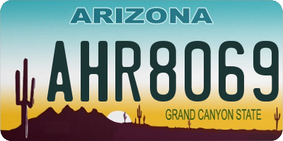 AZ license plate AHR8069