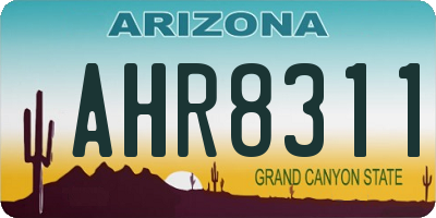 AZ license plate AHR8311