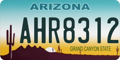 AZ license plate AHR8312