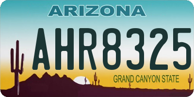 AZ license plate AHR8325