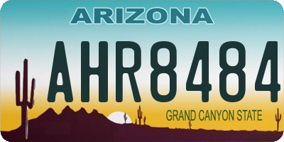 AZ license plate AHR8484
