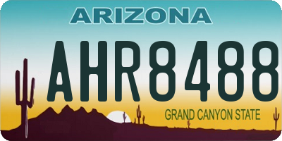 AZ license plate AHR8488