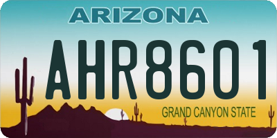 AZ license plate AHR8601