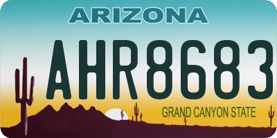 AZ license plate AHR8683