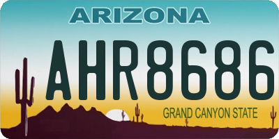 AZ license plate AHR8686