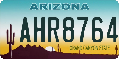AZ license plate AHR8764