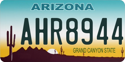AZ license plate AHR8944