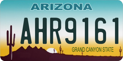 AZ license plate AHR9161