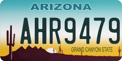 AZ license plate AHR9479