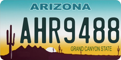 AZ license plate AHR9488