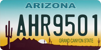 AZ license plate AHR9501