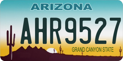 AZ license plate AHR9527