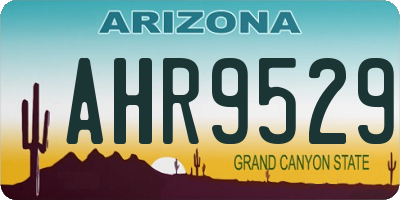 AZ license plate AHR9529