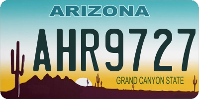 AZ license plate AHR9727