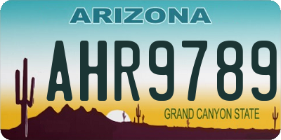 AZ license plate AHR9789