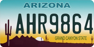 AZ license plate AHR9864