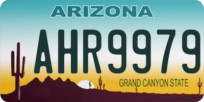 AZ license plate AHR9979
