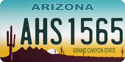 AZ license plate AHS1565