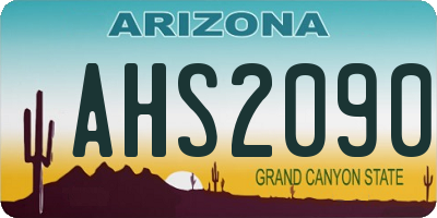 AZ license plate AHS2090