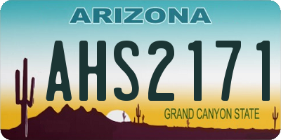 AZ license plate AHS2171