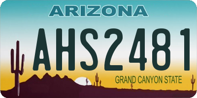 AZ license plate AHS2481