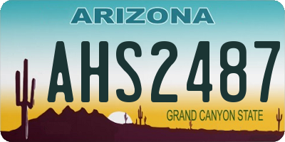 AZ license plate AHS2487