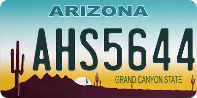 AZ license plate AHS5644