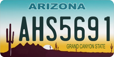 AZ license plate AHS5691