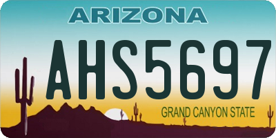 AZ license plate AHS5697