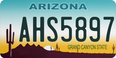 AZ license plate AHS5897