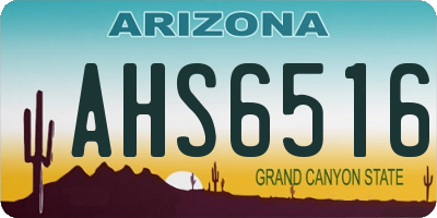 AZ license plate AHS6516