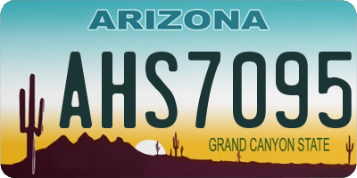 AZ license plate AHS7095