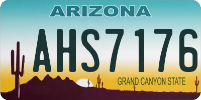 AZ license plate AHS7176