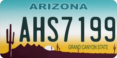 AZ license plate AHS7199