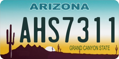 AZ license plate AHS7311