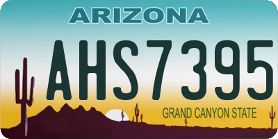 AZ license plate AHS7395