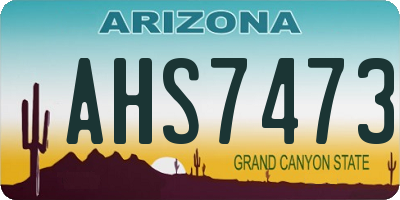 AZ license plate AHS7473
