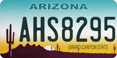 AZ license plate AHS8295