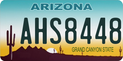 AZ license plate AHS8448