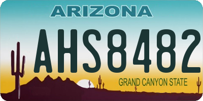 AZ license plate AHS8482