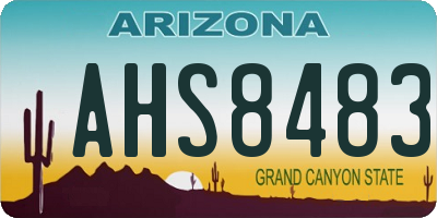 AZ license plate AHS8483
