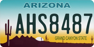 AZ license plate AHS8487