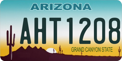 AZ license plate AHT1208