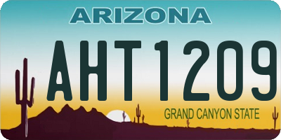 AZ license plate AHT1209