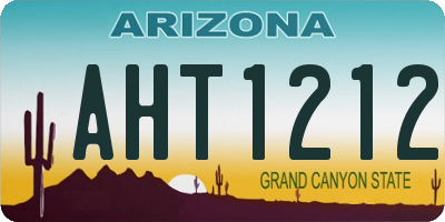 AZ license plate AHT1212